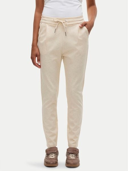 Vero Moda Spodnie materiałowe Eva 10197909 Beżowy Loose Fit. Brązowe spodnie materiałowe damskie Vero Moda, bez wzorów, z materiału. Za 169.99 zł.