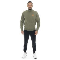 Bluza z bawełna z pełny zamek błyskawiczny na co dzień. Zielone bluzy sportowe męskie LEONE 1947 APPAREL, bez wzorów, z bawełny, sportowe, bez kołnierzyka, bez ramiączek. W wyprzedaży za 179.45 zł.