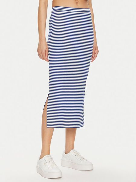 Vila Spódnica ołówkowa Jada 14097496 Niebieski Regular Fit. Niebieskie spódniczki damskie Vila, m, bez wzorów, z bawełny, ołówkowe. Za 59.99 zł.