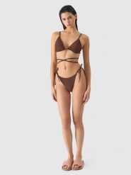 4F Dół od bikini damski - brązowy XL. Brązowe bikini damskie 4f, bez wzorów. W wyprzedaży za 19.99 zł.