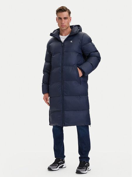 Calvin Klein Jeans Kurtka zimowa LV04RH501G Granatowy Regular Fit. Niebieskie kurtki męskie Calvin Klein Jeans, na zimę, m, bez wzorów, z jeansu, bez kaptura. Za 1,299.00 zł.