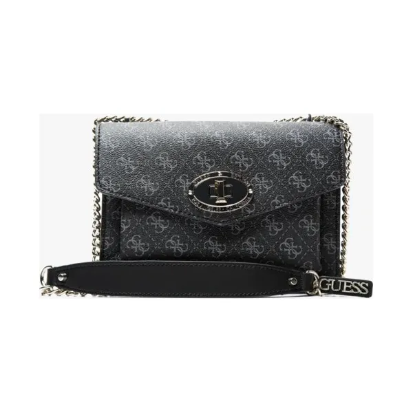 Guess Torebka Aline Convertible Xbody Flap , czarny, rozmiar ONE SIZE. Czarne torebki wieczorowe Guess, z aplikacjami, z materiału, bez kołnierzyka, bez ramiączek. Za 499.99 zł.