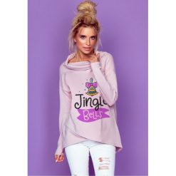 Bluza jingle bells k240. Czerwone bluzy dziewczęce Knitis, bez wzorów, z bawełny, bez ramiączek, bez kaptura. W wyprzedaży za 79.00 zł.