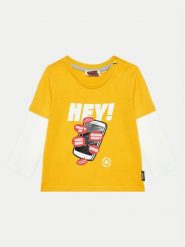 Original Marines Bluzka DEA0653NM Żółty Regular Fit. Żółte t-shirty chłopięce Original Marines, bez wzorów, z bawełny, bez ramiączek. Za 49.99 zł.