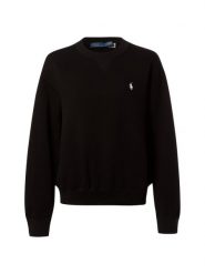 Polo Ralph Lauren Bluza damska Kobiety Materiał dresowy czarny jednolity, M. Czarne bluzy bez kaptura damskie Polo Ralph Lauren, m, z dresówki. Za 769.95 zł.