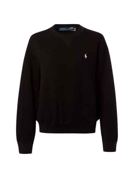 Polo Ralph Lauren Bluza damska Kobiety Materiał dresowy czarny jednolity, M. Czarne bluzy bez kaptura damskie Polo Ralph Lauren, m, z dresówki. Za 769.95 zł.