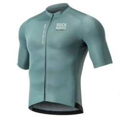 Koszulka kolarska na rower. Żółte t-shirty sportowe męskie ROCKBROS, l, z elastanu, bez ramiączek, na fitness i siłownię. Za 329.99 zł.