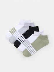 Krókie skarpetki z prążkowanej dzianiny 5 pack - wielobarwny. Skarpetki męskie Sinsay, bez wzorów, z dzianiny. Za 15.99 zł.
