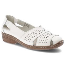 Półbuty damskie Vinceza, cholewka ze skóry naturalnej licowej z perforacją wsuwane na płaskiej podeszwie, białe, 66928. Białe półbuty damskie VINCEZA, bez wzorów, ze skóry, bez obcasa, na płaskiej podeszwie. Za 149.00 zł.