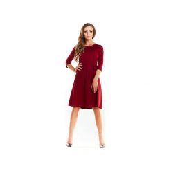 Sukienka mini N018 bordo. Czerwone sukienki damskie Awama, l, bez wzorów, z poliesteru, bez kołnierzyka, bez ramiączek, mini. Za 139.00 zł.