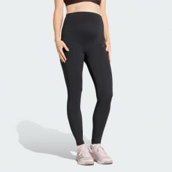 Legginsy ciążowe Optime Essentials Workout Full Length. Czarne bielizna termoaktywna damska Adidas, bez wzorów. Za 219.00 zł.