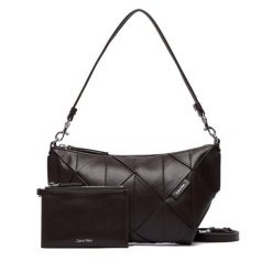 Torebka Calvin Klein. Brązowe torebki klasyczne damskie CALVIN KLEIN, bez wzorów, bez dodatków. Za 569.99 zł.