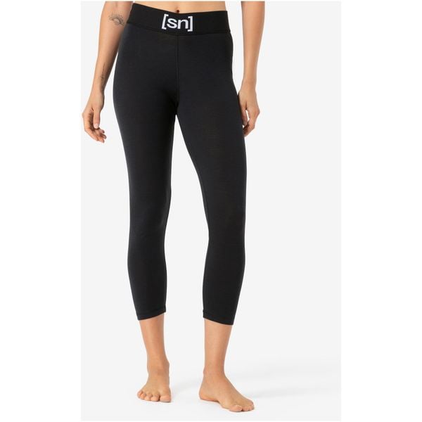 Spodnie termoaktywne 3/4 damskie SUPER.NATURAL Tundra 175 Tight 3/4. Czarne bielizna termoaktywna damska Super.natural, xs, bez wzorów. Za 329.99 zł.