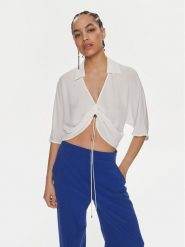 Patrizia Pepe Bluzka 2C1553/A8I1-W146 Biały Regular Fit. Białe bluzki damskie Patrizia Pepe, bez wzorów, z wiskozy, bez ramiączek. Za 819.99 zł.