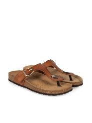 Geox Klapki "Brionia" | D15LSB00043 | Kobieta | Brązowy. Brązowe klapki damskie Geox, bez wzorów, ze skóry, bez obcasa. W wyprzedaży za 189.00 zł.