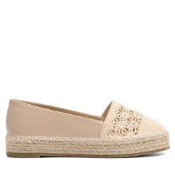 Espadryle DeeZee. Brązowe espadryle damskie DeeZee, bez wzorów, bez obcasa. Za 99.99 zł.