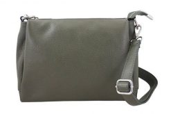 Minimalistyczna listonoszka ze skóry BARBERINI'S zielona 951-38. Zielone shopper bag damskie Barberinis, bez wzorów, z lakierowanej skóry, małe, lakierowane, bez dodatków. Za 239.99 zł.