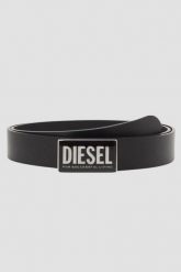 DIESEL Сzarny męski pasek B-GLOSSY II. Czarne paski męskie Diesel, bez wzorów. W wyprzedaży za 579.99 zł.