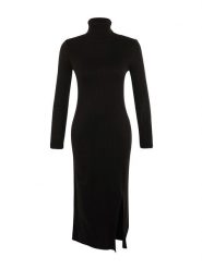 Trendyol Sukienka w kolorze czarnym rozmiar: S. Czarne sukienki damskie Trendyol, s, bez wzorów, prążkowane, bez kołnierzyka, bez ramiączek, midi. Za 78.99 zł.