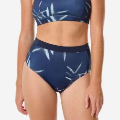 Dół kostiumu kąpielowego surfingowego damski Decathlon Rosa Bagheera. Niebieskie bikini damskie Decathlon, bez wzorów. Za 79.99 zł.