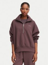 Guess Bluza V6YQ25 K4801 Brązowy Regular Fit. Brązowe bluzy bez kaptura damskie Guess, l, z syntetyku. Za 344.99 zł.