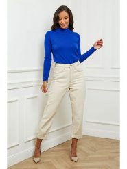 Soft Cashmere Sweter w kolorze niebieskim rozmiar: 38/40. Niebieskie golfy damskie Soft Cashmere, z kaszmiru, bez kołnierzyka. Za 161.34 zł.