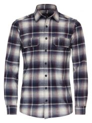 CASAMODA Koszula - Casual fit - w kolorze granatowo-fioletowym rozmiar: 3XL. Niebieskie koszule męskie CASAMODA, xl, bez wzorów, z bawełny, bez kołnierzyka, bez ramiączek. Za 92.86 zł.
