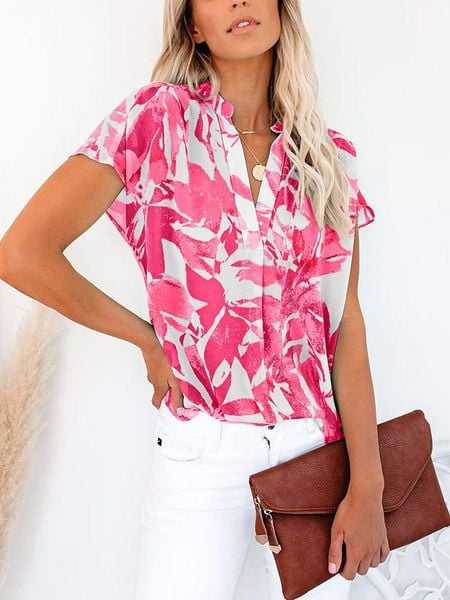 Milan Kiss Bluzka w kolorze biało-różowym rozmiar: S. Białe bluzki damskie Milan Kiss, s, bez wzorów, bez kołnierzyka, bez ramiączek. Za 118.01 zł.