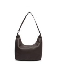 Calvin Klein Torebka Webbing Strap Md Shoulder Bag LV04F3891G Brązowy ciemny. Brązowe torebki klasyczne damskie CALVIN KLEIN, bez wzorów, ze skóry, bez dodatków. Za 569.99 zł.