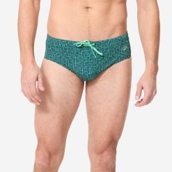 Slipki pływackie męskie Nabaiji 100 Plus Quad. Niebieskie kąpielówki męskie NABAIJI, m, bez wzorów, z materiału, do pływania. Za 34.99 zł.