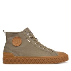Trampki Palladium. Zielone trampki i tenisówki męskie Palladium, bez wzorów, bez zapięcia. Za 399.99 zł.