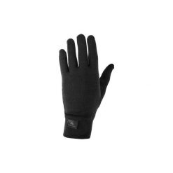 Rękawiczki turystyczne wewnętrzne MH500 dla dzieci jedwabne czarne. Czarne rękawiczki dziecięce QUECHUA, z jedwabiu, bez ramiączek. Za 24.99 zł.