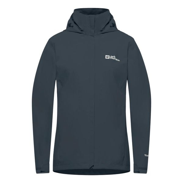 Kurtka przeciwdeszczowa damska Jack Wolfskin Trailtime 2L. Niebieskie kurtki przeciwdeszczowe damskie Jack Wolfskin, na wiosnę, l, bez kaptura. Za 459.99 zł.
