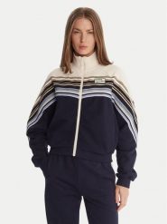 Lacoste Bluza SF5247 Granatowy Relaxed Fit. Niebieskie bluzy bez kaptura damskie Lacoste, z bawełny. Za 909.99 zł.