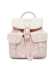 Guess Plecak V6GZ05 W2120 Różowy. Czerwone plecaki damskie Guess, z aplikacjami, ze skóry. Za 429.99 zł.