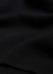 Sweter z dzianiny Milano w prążek, z okrągłym dekoltem. Czarne swetry klasyczne damskie bonprix, z dzianiny, bez kołnierzyka. Za 149.99 zł.