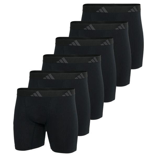 Bokserki męskie Active Flex Cotton Ergonomic 6 pak. Czarne bokserki męskie Adidas, bez wzorów, z bawełny. Za 447.00 zł.