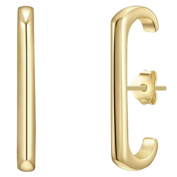 Glanzstücke München Srebrne kolczyki sztyfty srebro wysokiej próby żółte złoto Kolczyki 1 ct Damski. Szare kolczyki damskie Glanzstücke München, pozłacane, na sztyftcie. Za 239.99 zł.