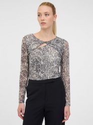 Orsay Koszulka w kolorze szarym rozmiar: M. Szare bluzki damskie ORSAY, m, bez wzorów, bez kołnierzyka, bez ramiączek. Za 34.99 zł.