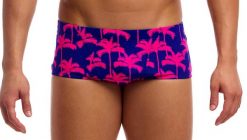 Kąpielówki Funky Trunks Pinky Palms - trunki męskie. Brązowe kąpielówki męskie FUNKY TRUNKS, l, bez wzorów, z poliesteru, do pływania. Za 159.00 zł.