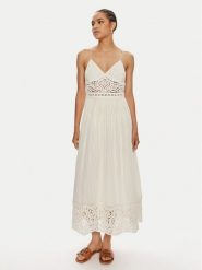 TWINSET Sukienka letnia 241TT3171 Écru Loose Fit. Sukienki damskie Twinset, na lato, m, bez wzorów, z bawełny, bez kołnierzyka, bez ramiączek. Za 1,499.00 zł.