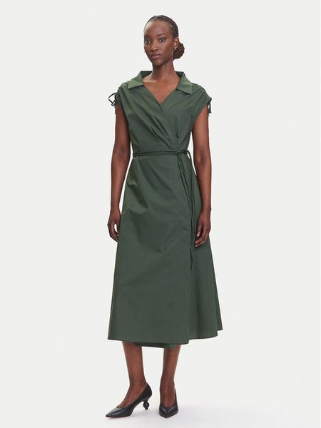 Marella Sukienka codzienna Rivera 2513221052 Zielony Relaxed Fit. Zielone sukienki damskie Marella, na co dzień, bez wzorów, z bawełny, bez kołnierzyka, bez ramiączek, proste. Za 789.99 zł.