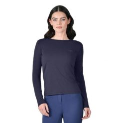 Damska koszulka z długim rękawem Weatherbeeta Relaxed. Niebieskie t-shirty damskie WEATHERBEETA, bez wzorów, bez kołnierzyka. Za 257.50 zł.