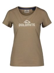 DOLOMITE Koszulka "Strenta" w kolorze jasnobrązowym rozmiar: S. Brązowe bluzki damskie Dolomite, s, bez wzorów, z bawełny, bez kołnierzyka. Za 69.58 zł.