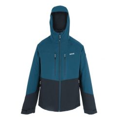 Męska Kurtka Ocieplana Highton Stretch Padded Jacket. Niebieskie kurtki męskie Regatta, m, bez wzorów, z puchu, sportowe, bez kaptura. Za 188.99 zł.