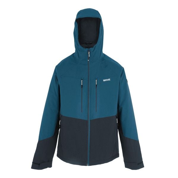 Męska Kurtka Ocieplana Highton Stretch Padded Jacket. Niebieskie kurtki męskie Regatta, m, bez wzorów, z puchu, sportowe, bez kaptura. Za 187.99 zł.