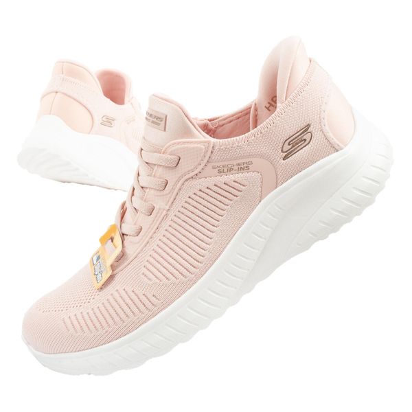 Buty sportowe sneakersy damskie Skechers Bobs Squad. Czerwone buty sportowe na co dzień damskie Skechers, bez wzorów, trekkingowe, Skechers Sport. Za 279.99 zł.