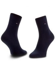 Tommy Hilfiger Skarpety długie 371221 Granatowy. Niebieskie skarpetki damskie Tommy Hilfiger, bez wzorów, z materiału. Za 54.99 zł.
