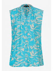 More & More Bluzka w kolorze beżowo-turkusowym rozmiar: 40. Brązowe bluzki damskie MORE & MORE, s, bez wzorów, z wiskozy, klasyczne, bez kołnierzyka, bez ramiączek. Za 60.99 zł.