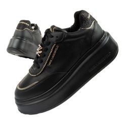 Buty Karl Lagerfeld Anakapri KL63519F0 0G czarne. Czarne buty sportowe na co dzień damskie z aplikacjami, ze skóry ekologicznej. Za 880.34 zł.